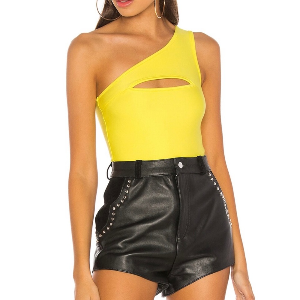 Revolve H:ours Atalaya Yellow Cutout Bodysuit